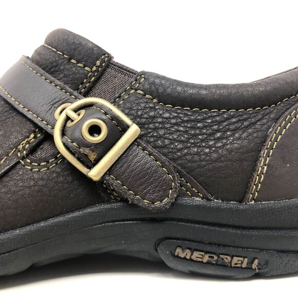 Merrell Dassie Buckle Shoes Womens Sz 8.5 Espresso Brown Trail Hiking Comfort - Picture 10 of 14